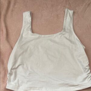 SHEIN White Sleeveless Crop Tank Top
